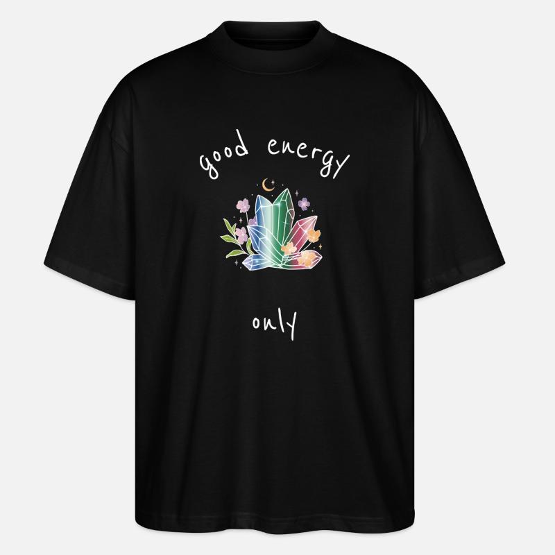 Good_energy_only - Stanley/Stella Oversized Unisex Bio T-Shirt Blaster 2.0 - Schwarz