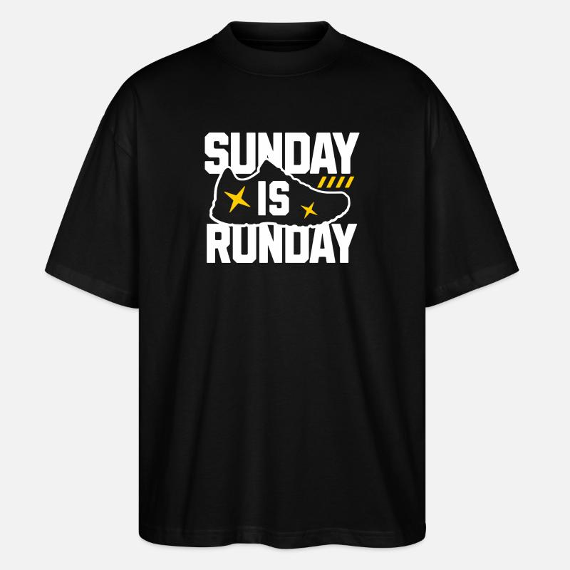Graphique de baskets Sunday Run Day - T-shirt bio Blaster 2.0 coupe oversize Stanley/Stella Unisexe - noir