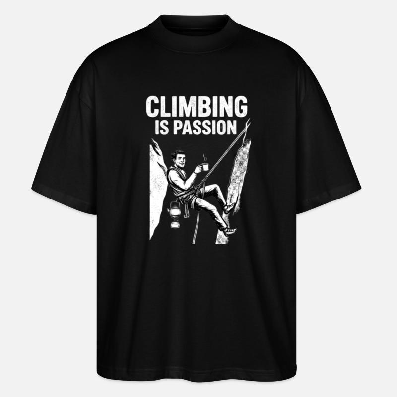 L’escalade, c’est la passion - T-shirt bio Blaster 2.0 coupe oversize Stanley/Stella Unisexe - noir