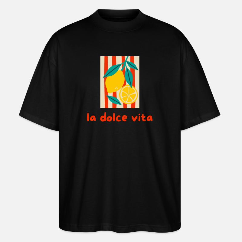 La dolce vita - Stanley/Stella Oversized Unisex Bio T-Shirt Blaster 2.0 - Schwarz