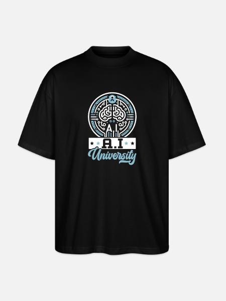 Artificial Intelligence AI Technology Machine - Stanley/Stella Oversized Unisex Organic T-shirt Blaster 2.0 - black