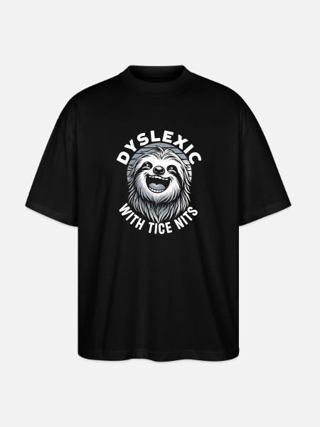 Dyslexia Awareness Month - Stanley/Stella Oversized Unisex Organic T-shirt Blaster 2.0 - black