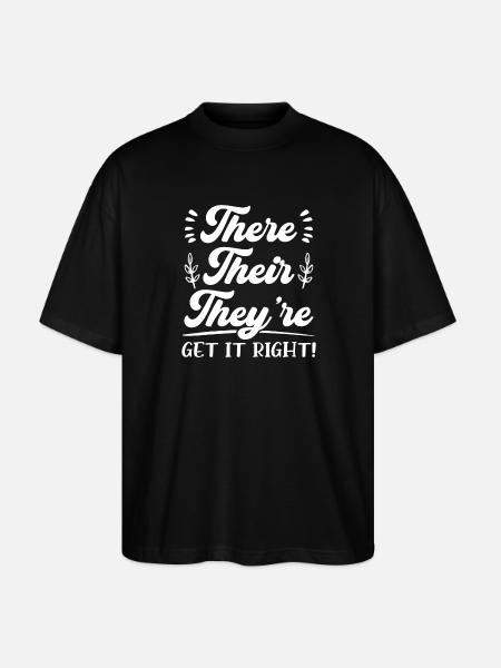 Grammar, Police, English Teachers, - Stanley/Stella Oversized Unisex Organic T-shirt Blaster 2.0 - black