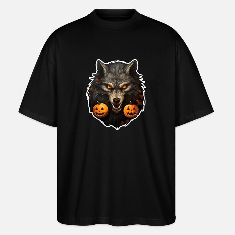Halloween Wolf 3 - Stanley/Stella Oversized Unisex Bio T-Shirt Blaster 2.0 - Schwarz