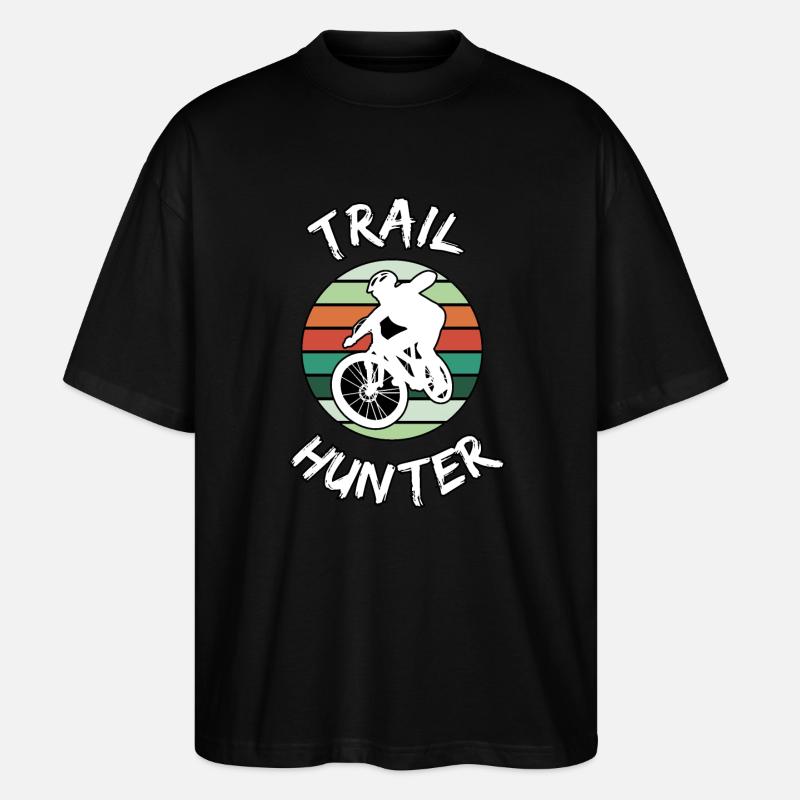 Mountainbike Trail hunter - Stanley/Stella Oversized Unisex Bio T-Shirt Blaster 2.0 - Schwarz