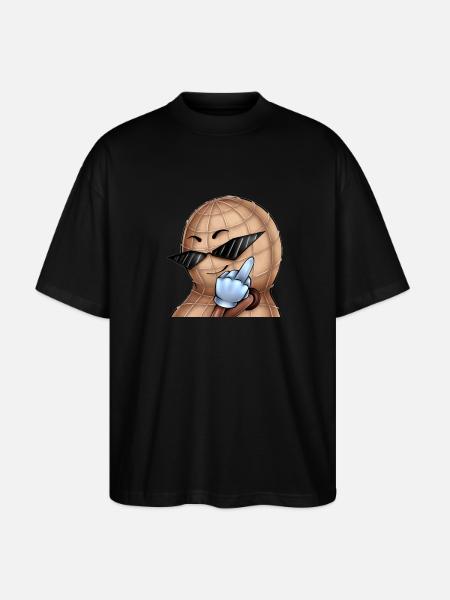 Mittelfinger Nuss - Stanley/Stella Oversized Unisex Bio T-Shirt Blaster 2.0 - Schwarz