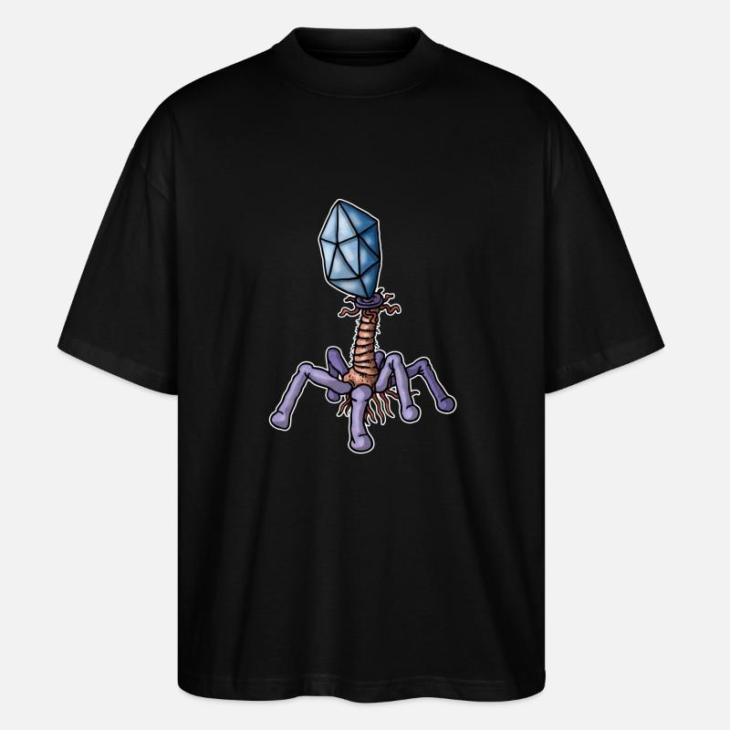 Virus Bacteriophage - Stanley/Stella Oversized Unisex Bio T-Shirt Blaster 2.0 - Schwarz