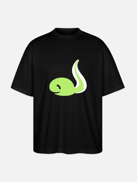 Frog tadpole - Stanley/Stella Oversized Unisex Organic T-shirt Blaster 2.0 - black