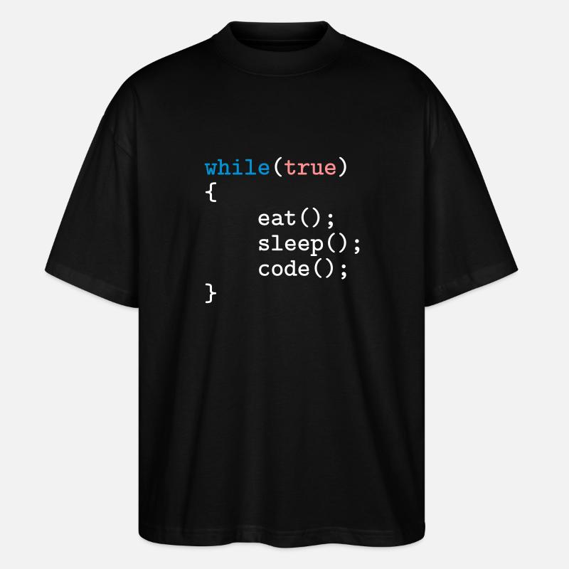 Programmierer, Software, Informatik, Developer - Stanley/Stella Oversized Unisex Bio T-Shirt Blaster 2.0 - Schwarz