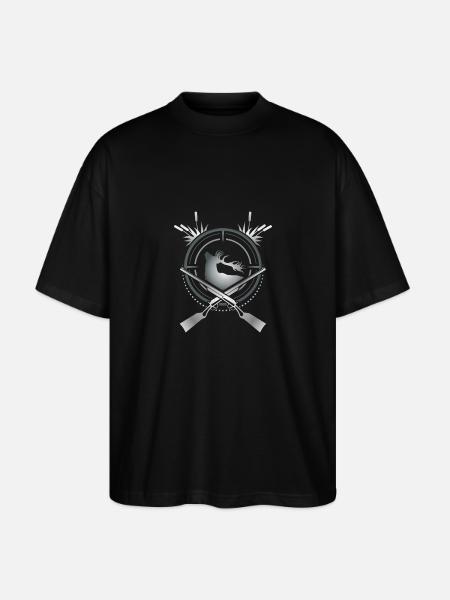 Deer hunter - Stanley/Stella Oversized Unisex Organic T-shirt Blaster 2.0 - black