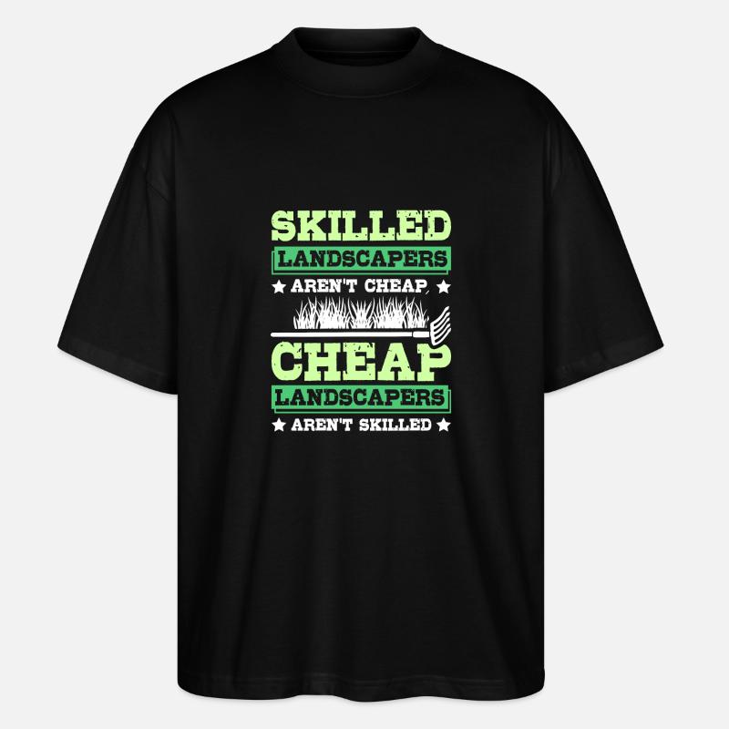Skilled landscapers aren't cheap - Stanley/Stella Oversized Unisex Bio T-Shirt Blaster 2.0 - Schwarz
