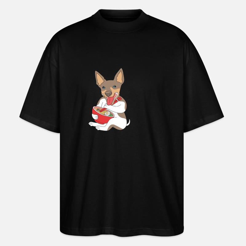 Rat Terrier - Stanley/Stella Oversized Unisex Bio T-Shirt Blaster 2.0 - Schwarz