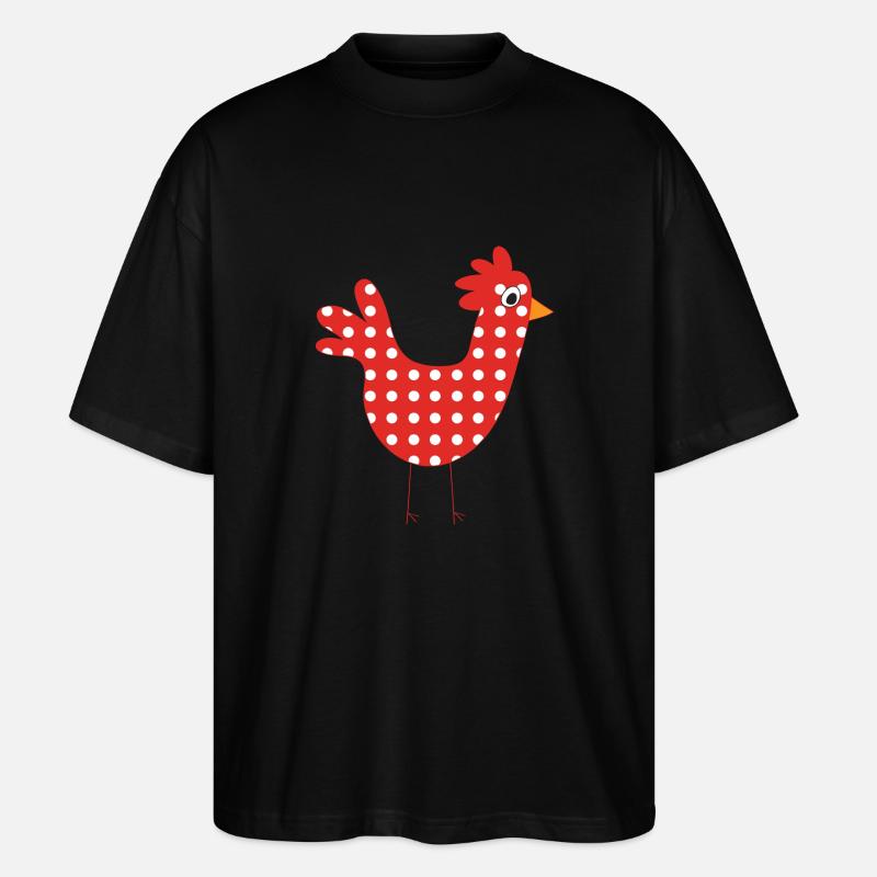 rote Henne - Stanley/Stella Oversized Unisex Bio T-Shirt Blaster 2.0 - Schwarz