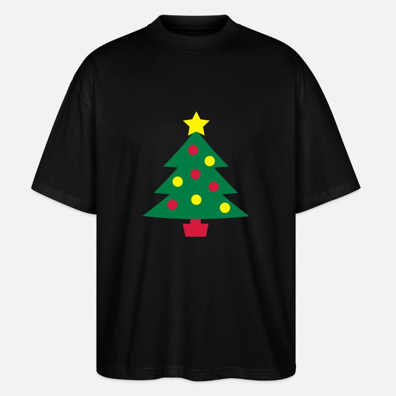 Weihnachtsbaum - Stanley/Stella Oversized Unisex Bio T-Shirt Blaster 2.0 - Schwarz