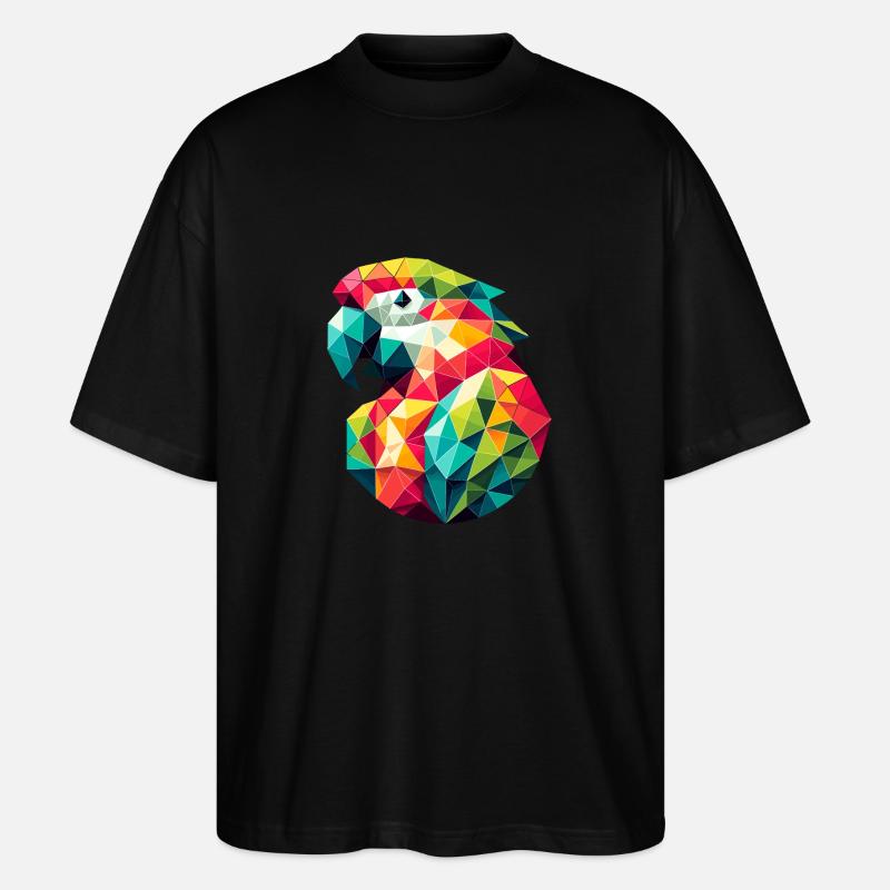 Papagei // parrot - Stanley/Stella Oversized Unisex Bio T-Shirt Blaster 2.0 - Schwarz
