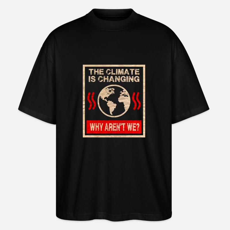 Klimawandel - Stanley/Stella Oversized Unisex Bio T-Shirt Blaster 2.0 - Schwarz