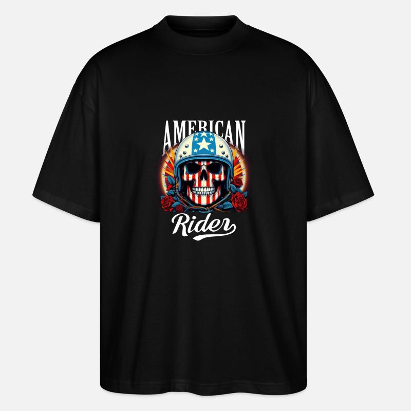Crâne de cavalier - T-shirt bio Blaster 2.0 coupe oversize Stanley/Stella Unisexe - noir