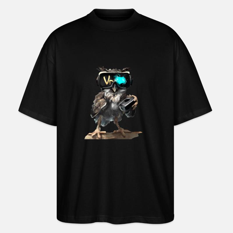 Eule _ 04 - Stanley/Stella Oversized Unisex Bio T-Shirt Blaster 2.0 - Schwarz
