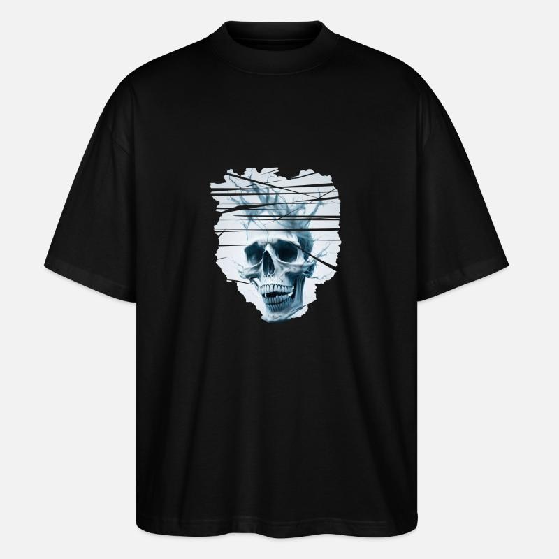 abby skull - Stanley/Stella Oversized Unisex Bio T-Shirt Blaster 2.0 - Schwarz