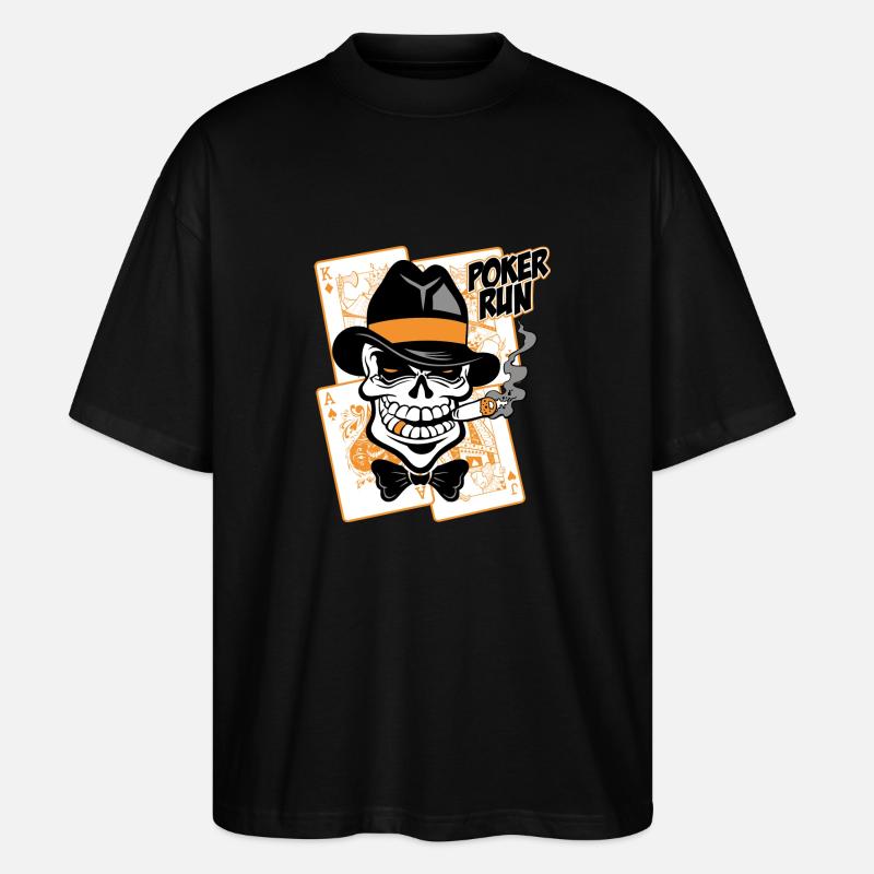 poker run - Stanley/Stella Oversized Unisex Bio T-Shirt Blaster 2.0 - Schwarz