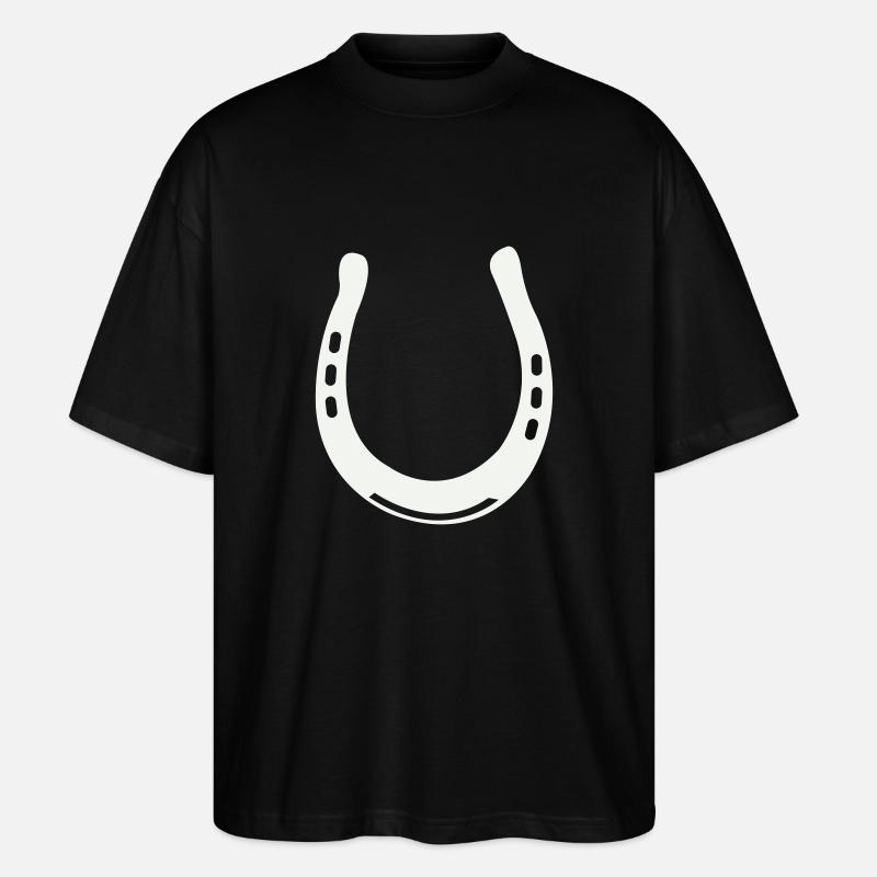 fer à cheval - T-shirt bio Blaster 2.0 coupe oversize Stanley/Stella Unisexe - noir
