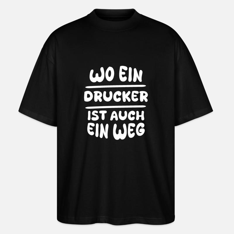 Gift for Printer - Stanley/Stella Oversized Unisex Organic T-shirt Blaster 2.0 - black