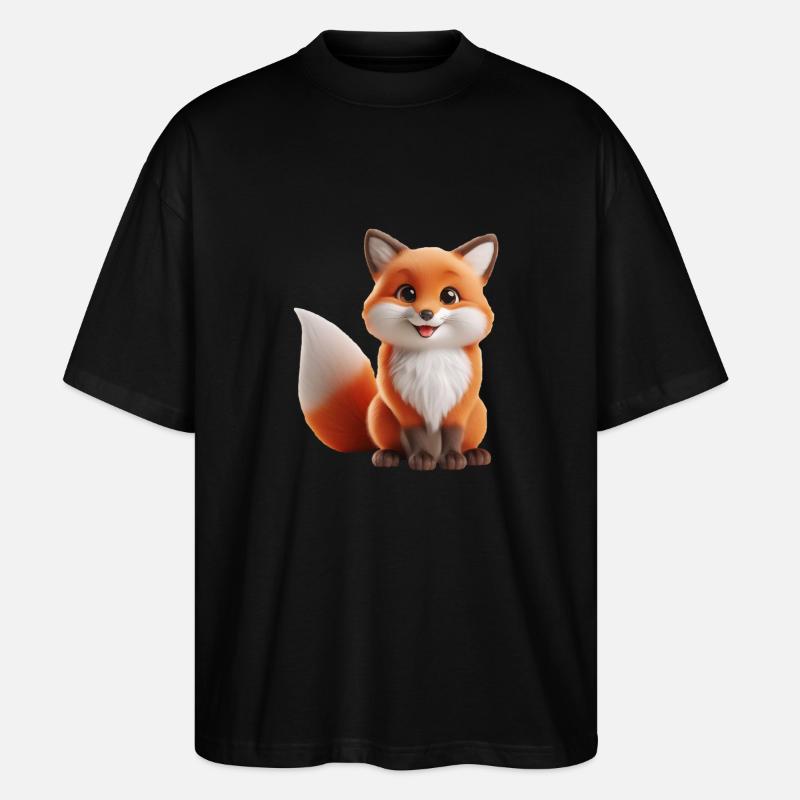 Fuchs 1 - Stanley/Stella Oversized Unisex Bio T-Shirt Blaster 2.0 - Schwarz