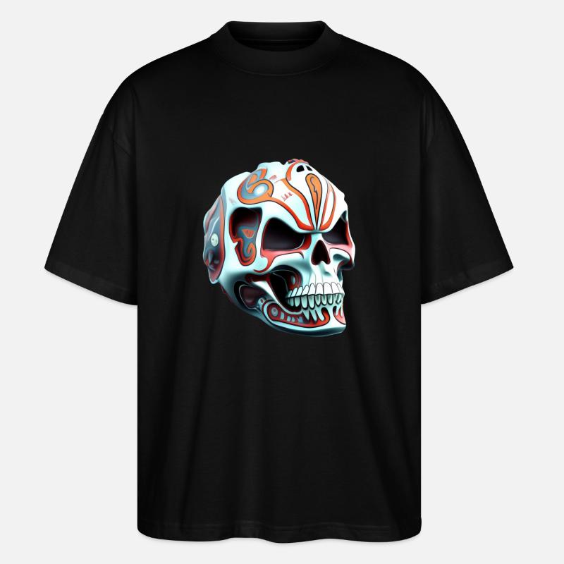 Schädel Nr. 1 - Stanley/Stella Oversized Unisex Bio T-Shirt Blaster 2.0 - Schwarz