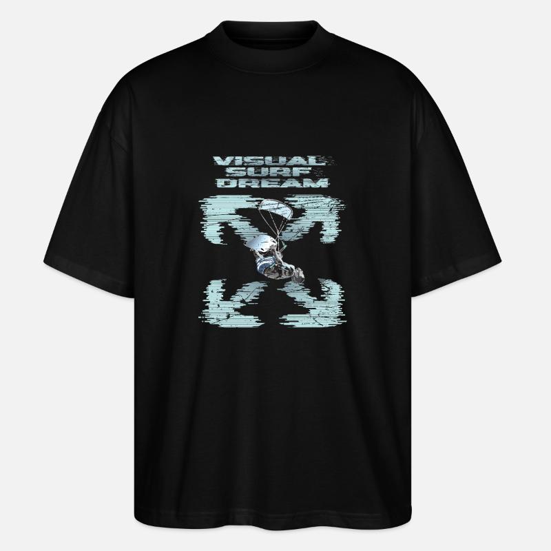 Visual Kitesurfing Dream - Stanley/Stella Oversized Unisex Organic T-shirt Blaster 2.0 - black