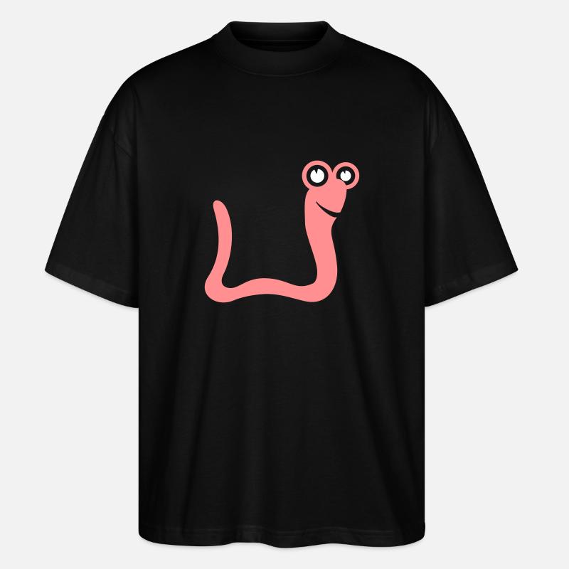 Wurm Schlange - Stanley/Stella Oversized Unisex Bio T-Shirt Blaster 2.0 - Schwarz