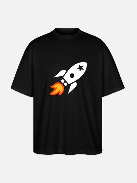 Fusée - T-shirt bio Blaster 2.0 coupe oversize Stanley/Stella Unisexe - noir