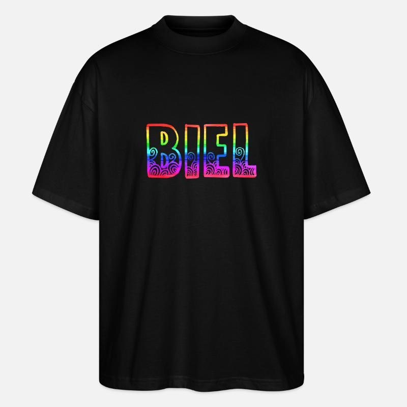 biel rs regenbogen - Stanley/Stella Oversized Unisex Bio T-Shirt Blaster 2.0 - Schwarz