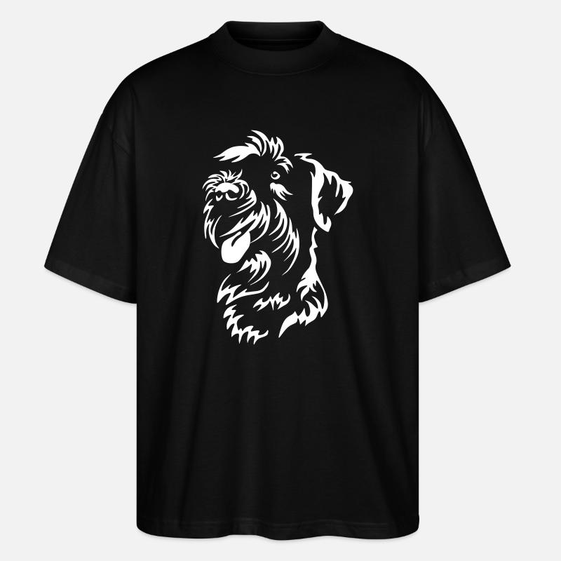 Schnauzer Kopf "Black Edition" - Stanley/Stella Oversized Unisex Bio T-Shirt Blaster 2.0 - Schwarz