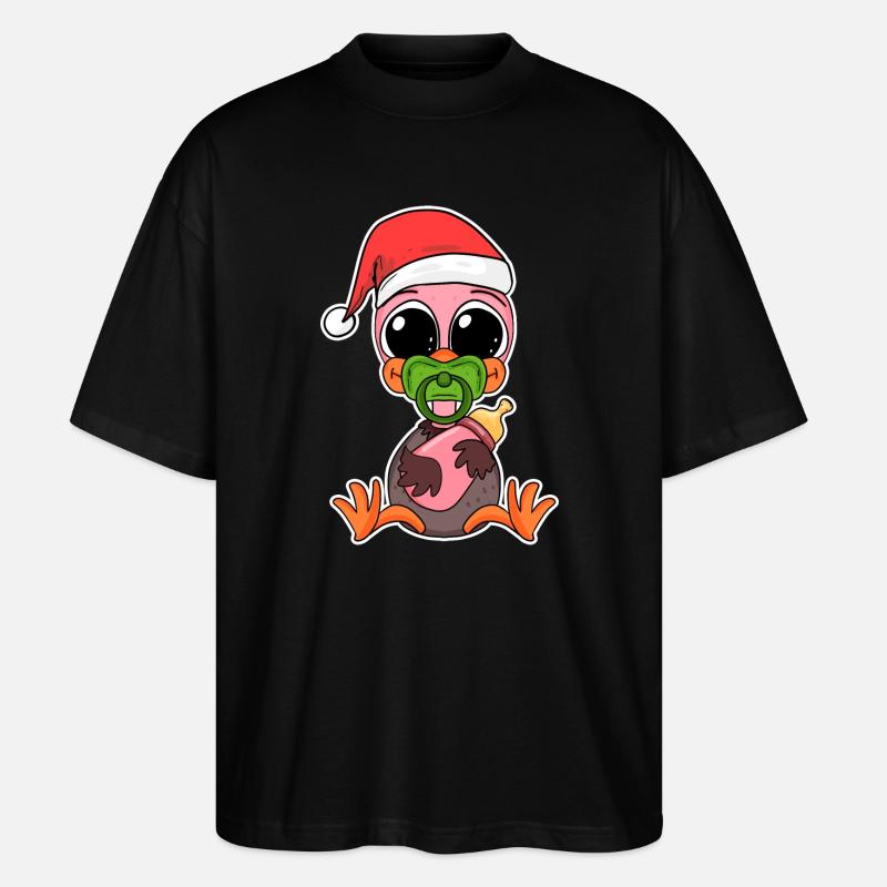 Bouquet Bébé Noël - T-shirt bio Blaster 2.0 coupe oversize Stanley/Stella Unisexe - noir