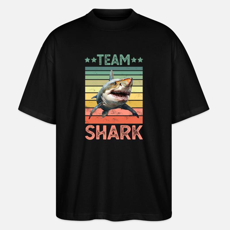 Requin Requin - T-shirt bio Blaster 2.0 coupe oversize Stanley/Stella Unisexe - noir