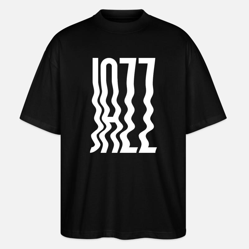 Logo abstrait Wavy Jazz - T-shirt bio Blaster 2.0 coupe oversize Stanley/Stella Unisexe - noir