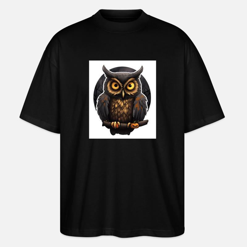 Eule - Stanley/Stella Oversized Unisex Bio T-Shirt Blaster 2.0 - Schwarz