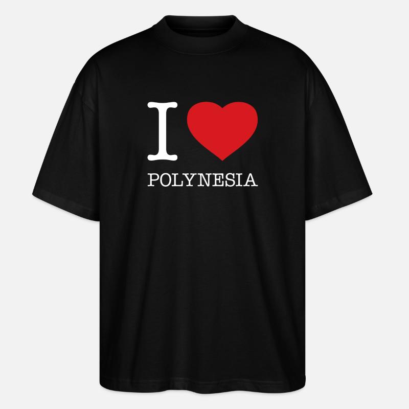 I LOVE POLYNESIA - Stanley/Stella Oversized Unisex Bio T-Shirt Blaster 2.0 - Schwarz