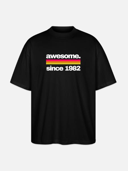 awesome since 1982 - Stanley/Stella Oversized Unisex Bio T-Shirt Blaster 2.0 - Schwarz