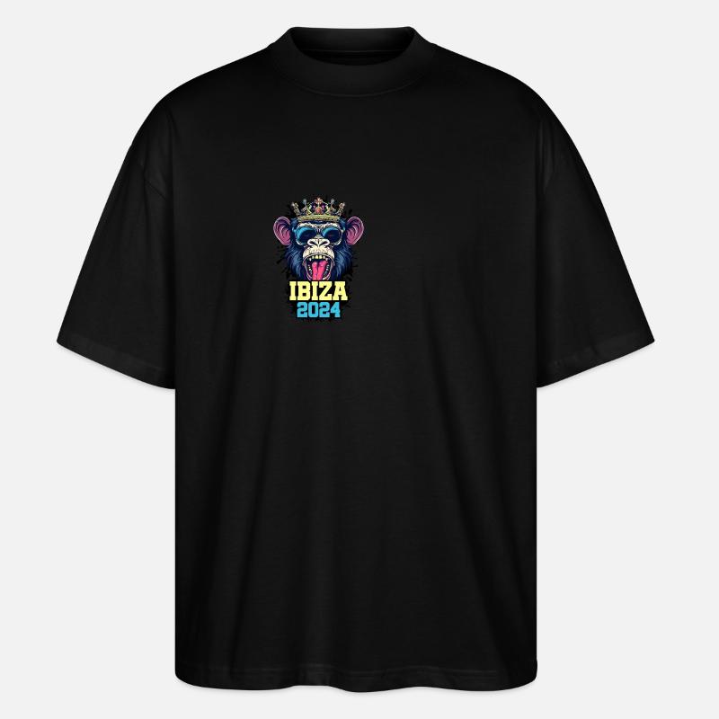Ibiza 2024 Affe - Stanley/Stella Oversized Unisex Bio T-Shirt Blaster 2.0 - Schwarz
