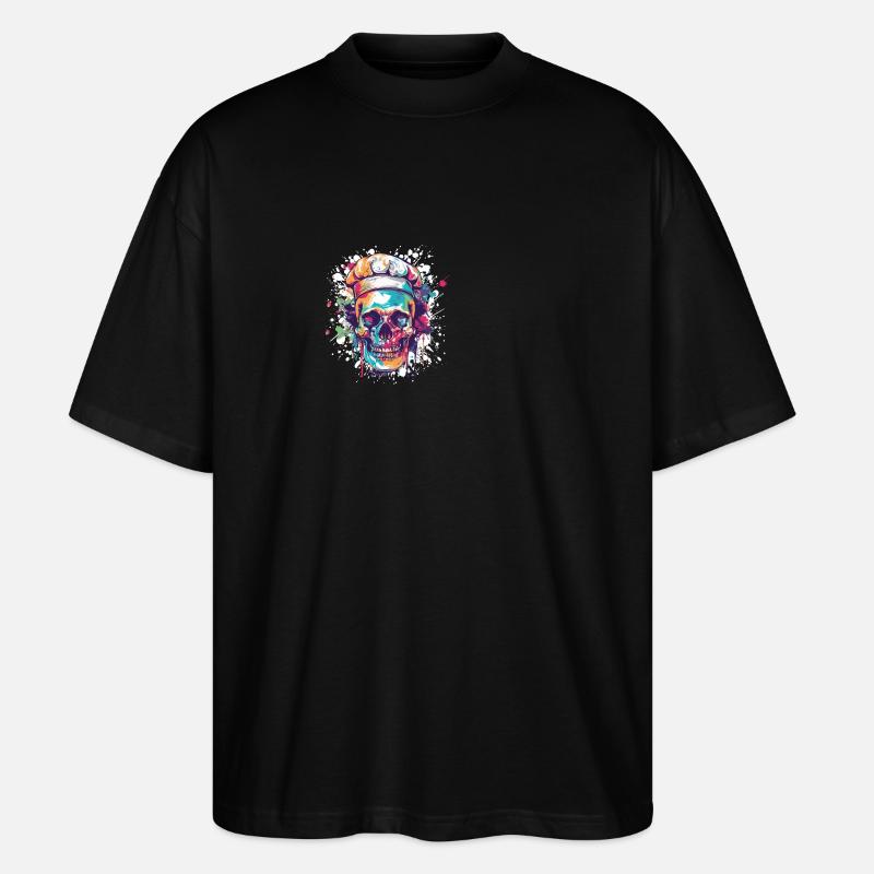Chefkoch Skelett - Stanley/Stella Oversized Unisex Bio T-Shirt Blaster 2.0 - Schwarz