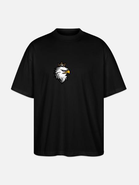 Eagle Head Crown - Stanley/Stella Oversized Unisex Organic T-shirt Blaster 2.0 - black