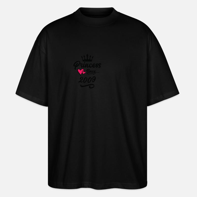 2009 Anniversaire de la princesse - T-shirt bio Blaster 2.0 coupe oversize Stanley/Stella Unisexe - noir