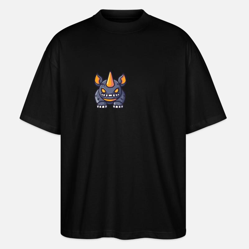 Rhinocéros Halloween Animal - T-shirt bio Blaster 2.0 coupe oversize Stanley/Stella Unisexe - noir
