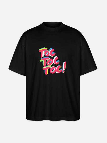 Toc toc toc! - Stanley/Stella Oversized Unisex Bio T-Shirt Blaster 2.0 - Schwarz