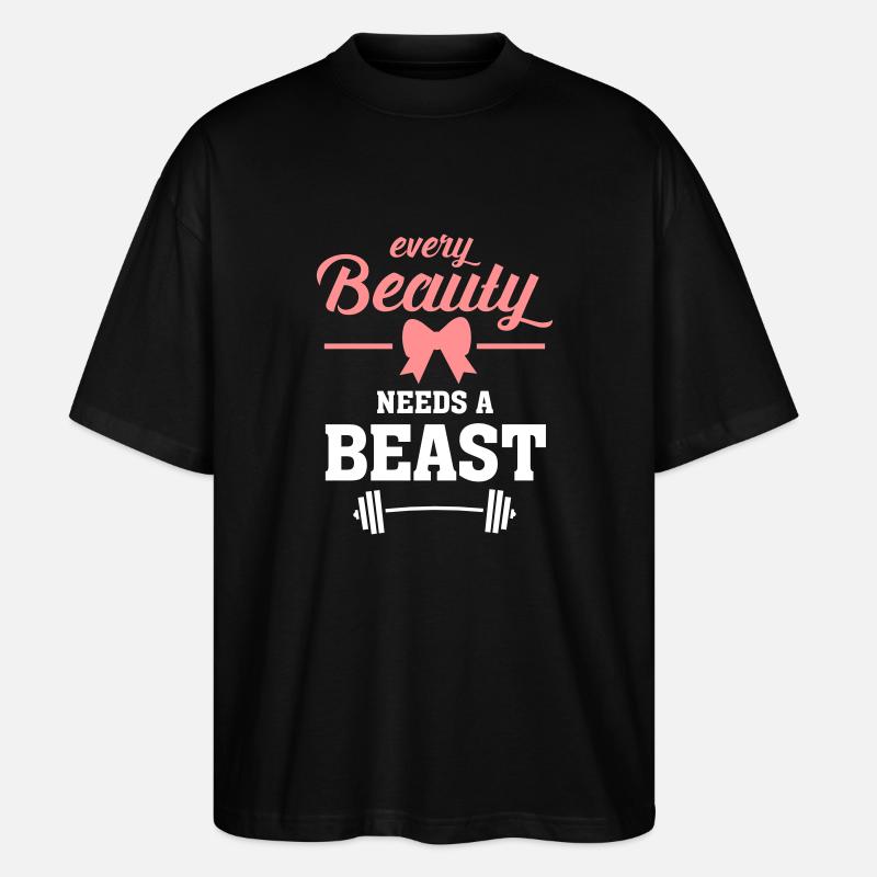 Beauty - Beast (Part 1) - Stanley/Stella Oversized Unisex Bio T-Shirt Blaster 2.0 - Schwarz