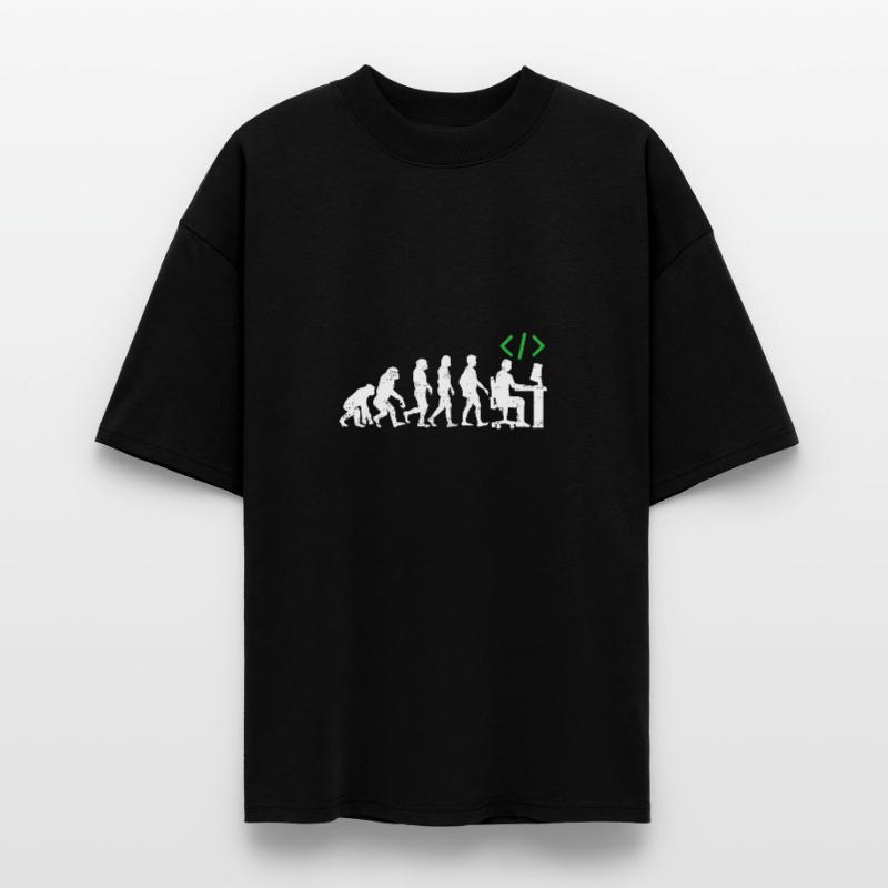 Programmer Evolution gift coder java c ++ Stanley/Stella Oversized Unisex Organic T-shirt Blaster 2.0