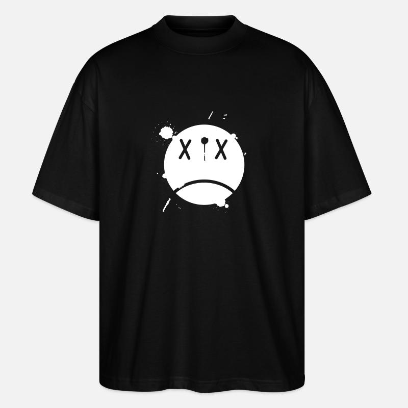 Smiley 01 - Stanley/Stella Oversized Unisex Organic T-shirt Blaster 2.0 - black