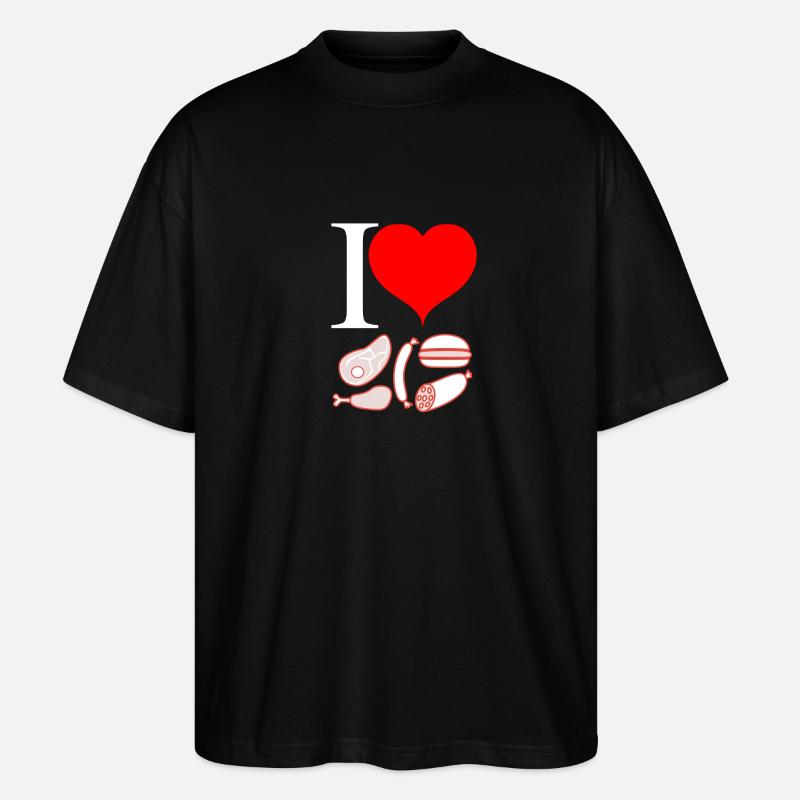 I love Fleisch - Stanley/Stella Oversized Unisex Bio T-Shirt Blaster 2.0 - Schwarz