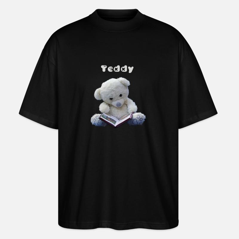 Teddy - Stanley/Stella Oversized Unisex Bio T-Shirt Blaster 2.0 - Schwarz